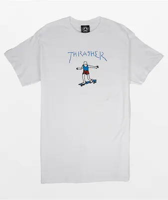 Thrasher Gonz White, Red & Blue T-Shirt