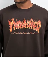Thrasher Inferno Brown Crewneck Sweatshirt