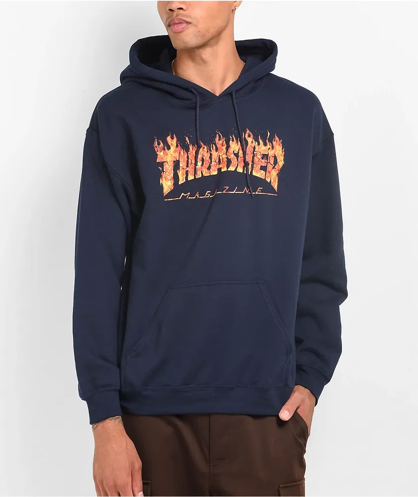 Thrasher Inferno Navy Hoodie