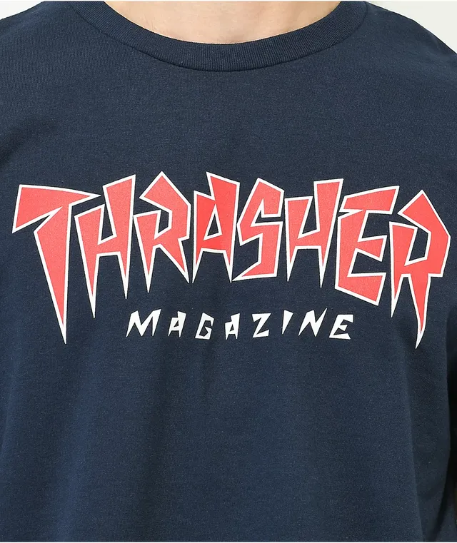 Thrasher Skate Mag T-Shirt - Navy/White