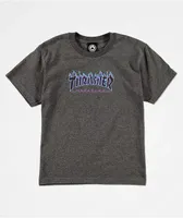 Thrasher Kids Flame Logo Grey T-Shirt