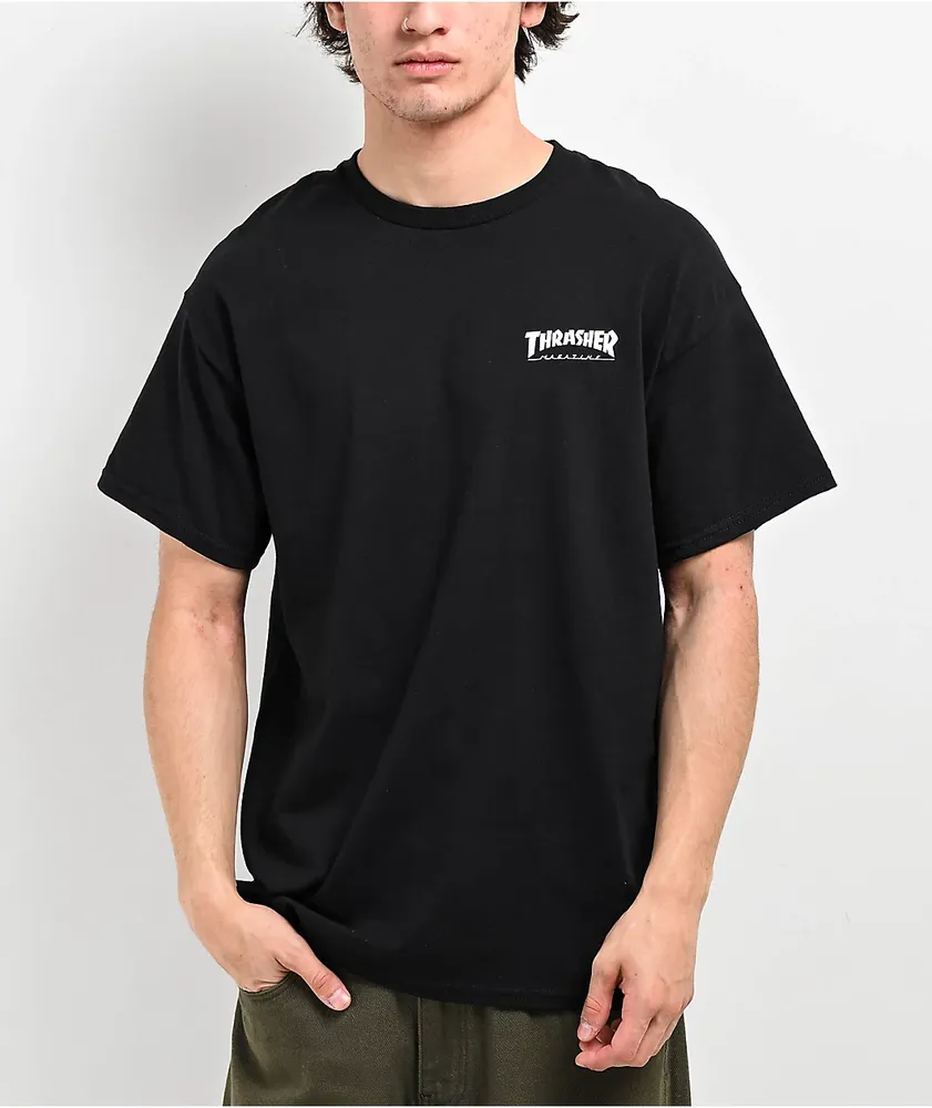 Thrasher Little Logo Black T-Shirt