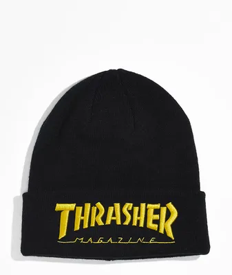 Thrasher Logo Black & Gold Beanie