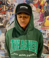 Thrasher Logo Black Strapback Hat