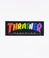 Thrasher Logo Rainbow Sticker