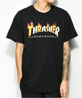 Thrasher Mag Flame Black T-Shirt