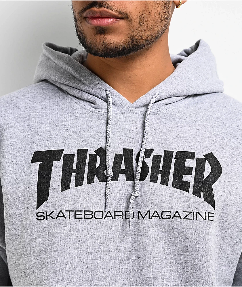 Thrasher Mag Logo Grey Hoodie