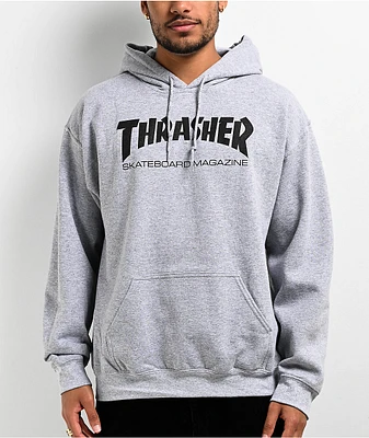 Thrasher Mag Logo Grey Hoodie