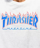 Thrasher Magazine Patriot Flame Ash Grey T-Shirt