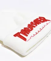 Thrasher Magazine White & Red Beanie