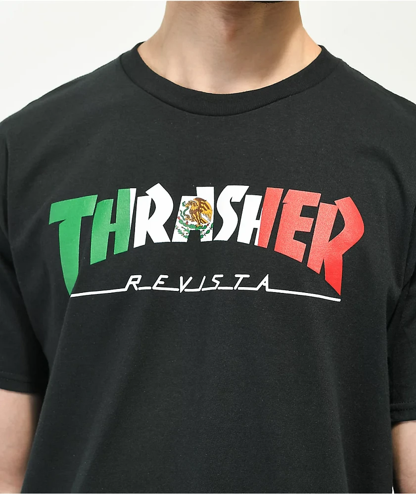 Thrasher Mexico Logo Black T-Shirt