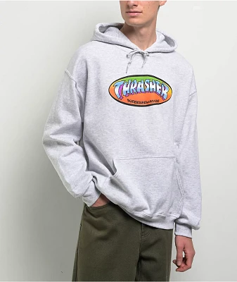 Thrasher Ninety Five By Spanky Heather Grey Hoodie