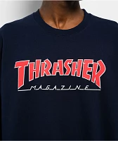 Thrasher Outline Navy Crewneck Sweatshirt