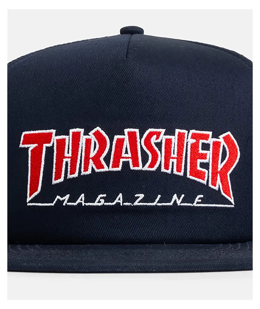 Thrasher Outlined Navy Trucker Hat