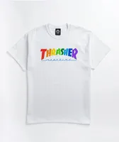 Thrasher Rainbow White T-Shirt