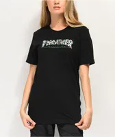 Thrasher Roses Black Boyfriend Fit T-Shirt