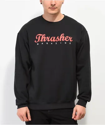 Thrasher Script Black Crewneck Sweatshirt