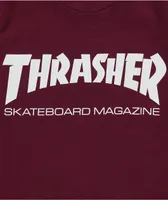 Thrasher Skate Mag Burgundy Boyfriend Fit T-Shirt