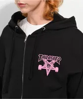 Thrasher Skategoat Black & Pink Zip Hoodie