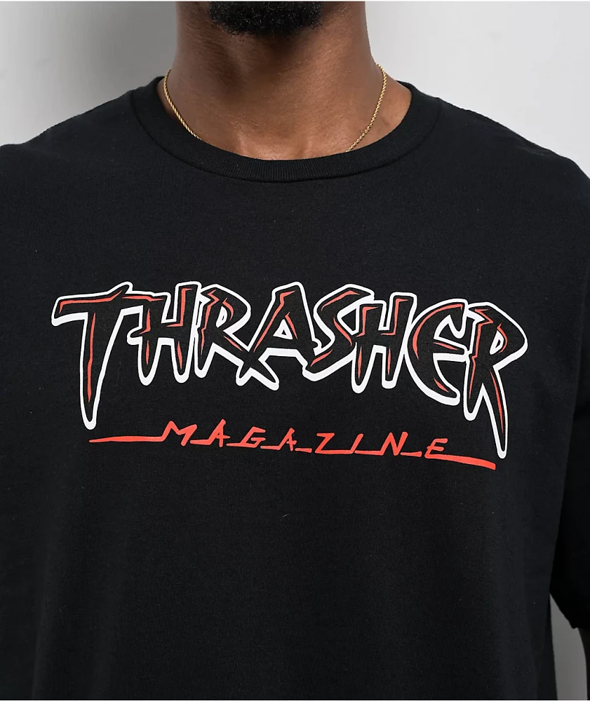 Thrasher Slash Black T-Shirt