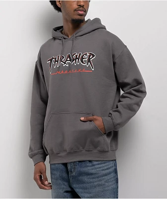 Thrasher Slash Grey Hoodie