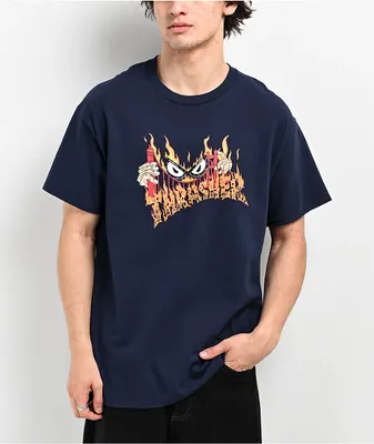Thrasher Sucka Free Navy T-Shirt