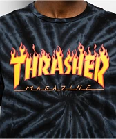 Thrasher Tie Dye Flame Grey T-Shirt