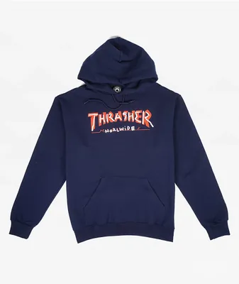 Thrasher Trademark Navy Blue Hoodie