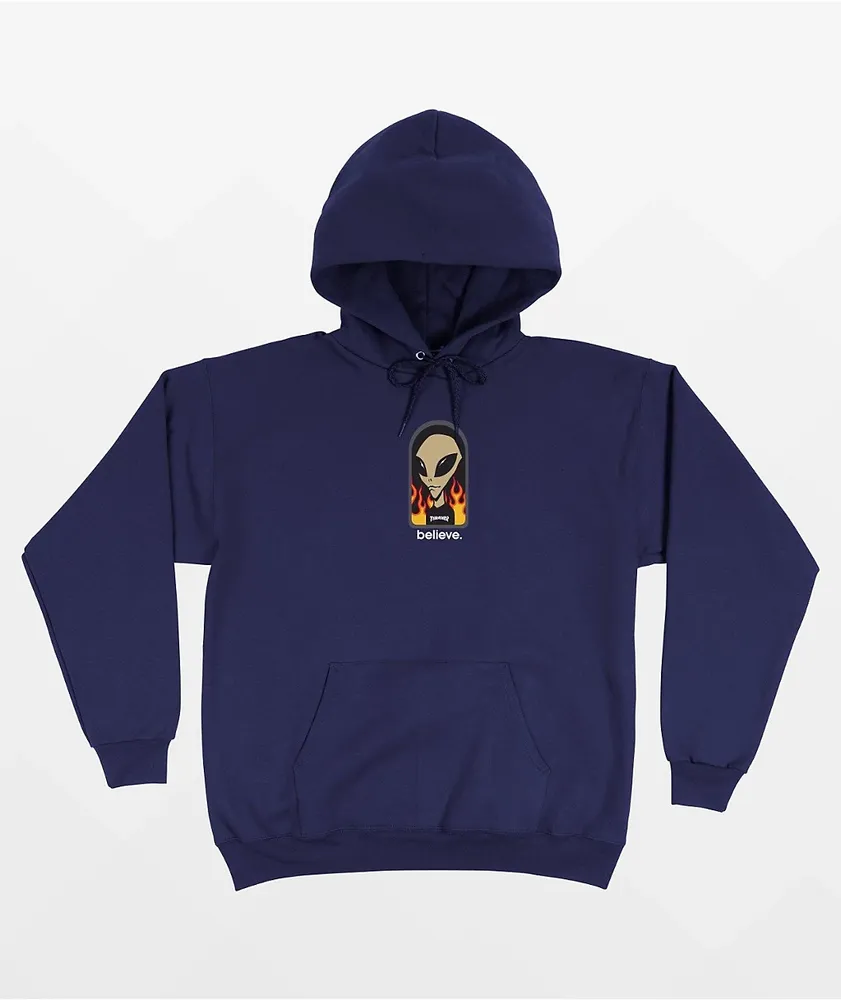 Thrasher x Alien Workshop Believe Navy Hoodie