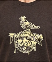 Thrasher x Anti-Hero Cover Earth Dark Brown T-Shirt