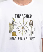 Thrasher x Toy Machine Bury The Hatchet White T-Shirt