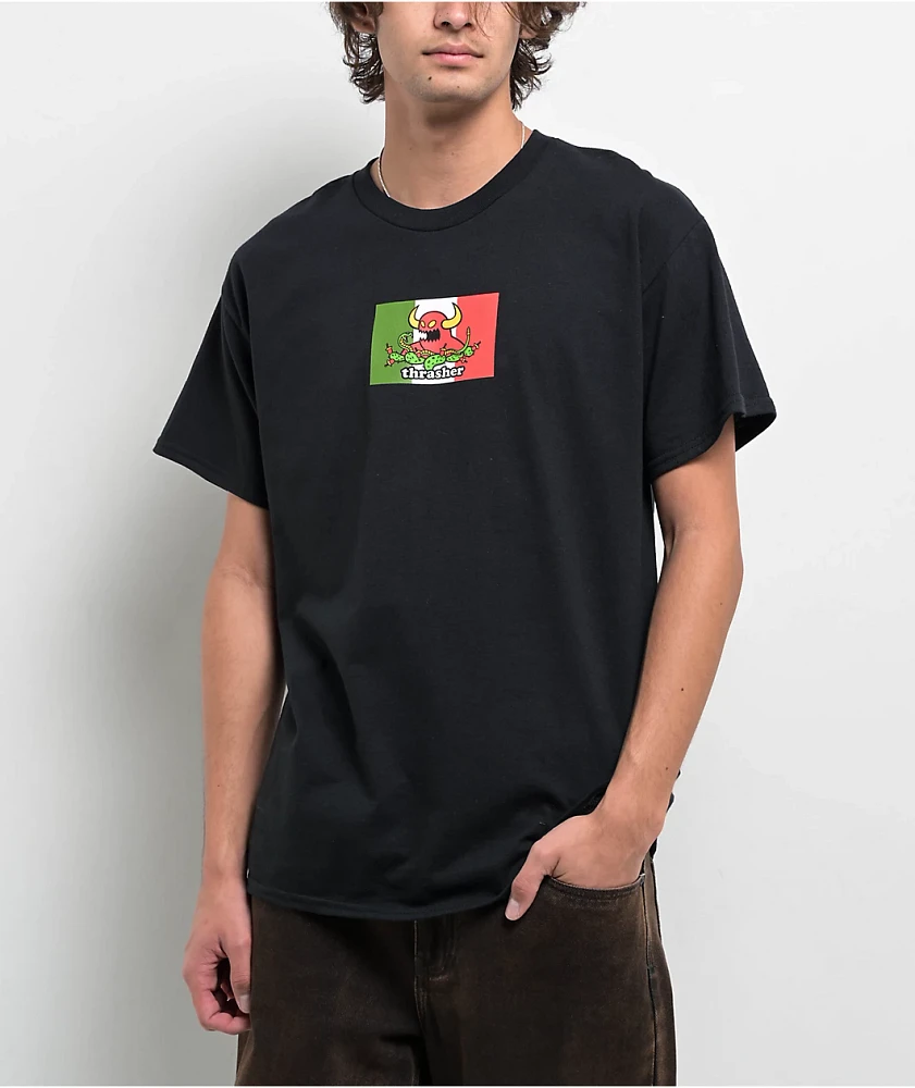 Thrasher x Toy Machine Hecho Black T-Shirt