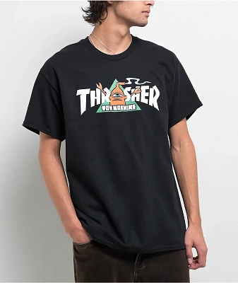 Thrasher x Toy Machine Vortex Black T-Shirt