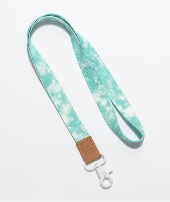 Thread Haze Aqua & White Lanyard