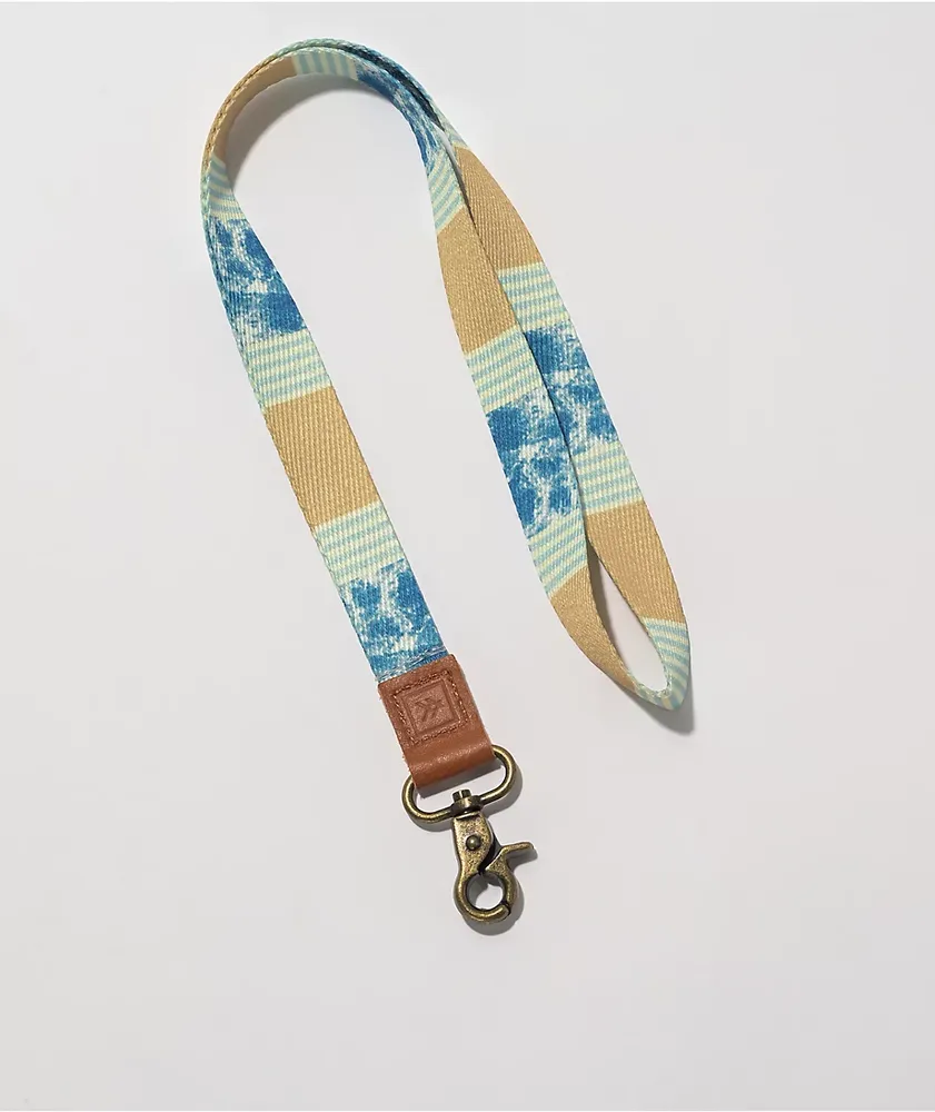 Thread Slate Blue & Tan Lanyard