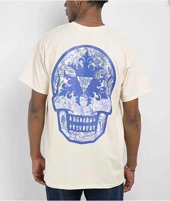 Three Kings Tattoo Stencil Skull Natural T-Shirt