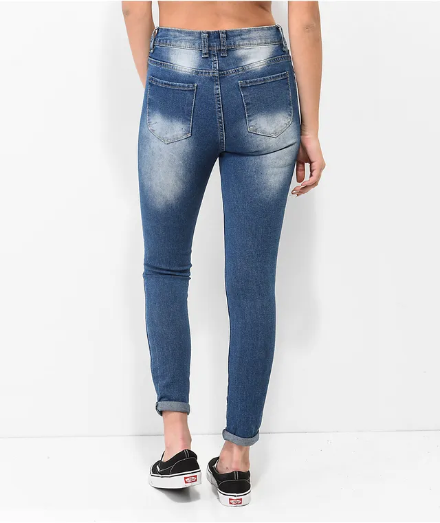 Thrill Jeans High Rise Indigo Skinny Jeans