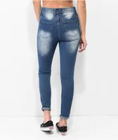 Thrill Jeans High Rise Blue Skinny Jeans