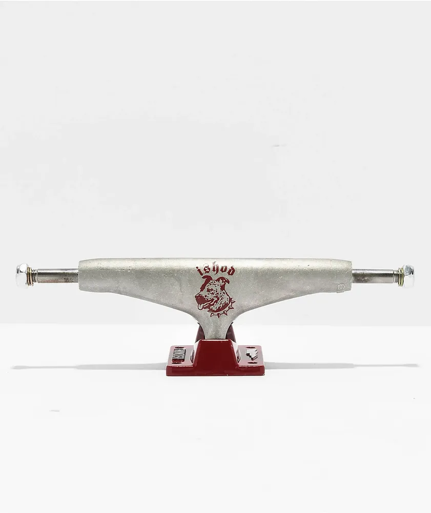 Thunder Ishod Dawg Hollows Raw Silver & Red 149 Skateboard Truck