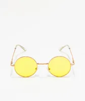 Tiny Yellow Round Sunglasses
