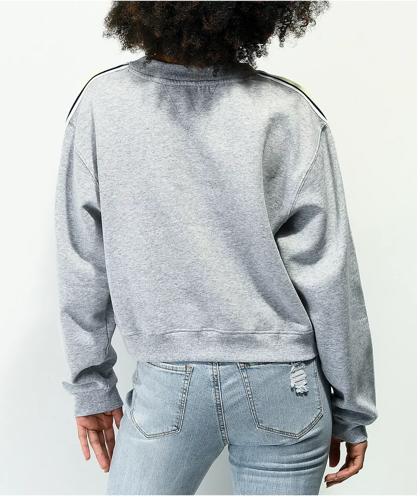 Tommy Hilfiger Grey Crop Crewneck Sweatshirt