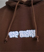 Top Heavy Logo Brown Hoodie