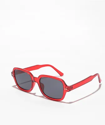 Trasparent Red Sunglasses