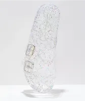 Trillium Amar Clear Glitter Slide Sandals