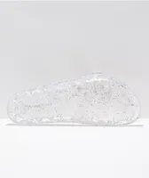 Trillium Amar Clear Glitter Slide Sandals