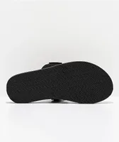 Trillium Black & White 2 Strap Slide Sandals