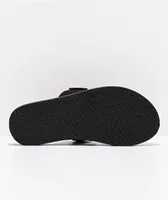 Trillium Black Fur Slide Sandals