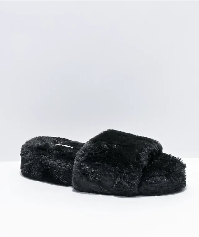 Real Fox Fur Slide Sandals for Women Flat Furry Slippers Fashion Verti –  ACESHOCKSTORE