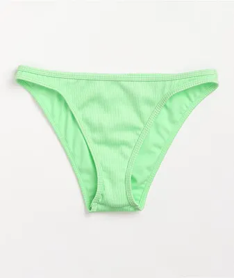 Trillium Gabby Mint Ribbed Super Cheeky Bikini Bottom