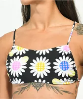 Trillium Lizzie Daisy Black Bandeau Bikini Top